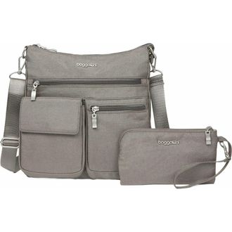 Baggallini Modern Everywhere Slim Crossbody Bag with RFID Wristlet in Sterling Shimmer at Nordstrom