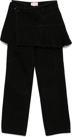 Bapy by A Bathing Ape Jeans con design a più strati - Nero