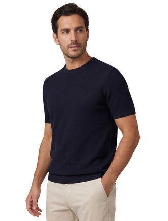 Gentiluomo Donkerblauw T-shirt ronde hals Gentiluomo