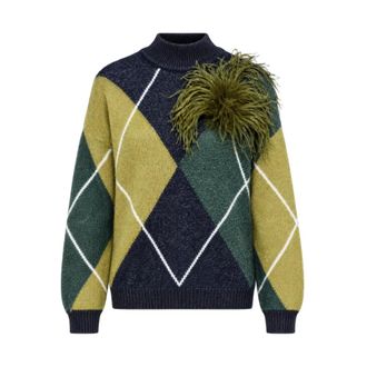 Nenette Maglia Macadamia - Dames - Truien - Veelkleurig - Maat: L