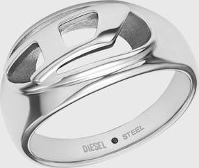 Diesel Stainless Steel Band Ring - Rings - Unisex - Silver