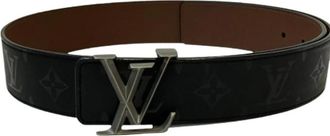 Louis Vuitton Pre-owned Ceinture LV Initiales Monogram Illusion Lederen Riem - Heren - Vintage Accessoires - Zwart - ONE Size - Leer - Vintage