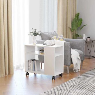 vidaXL Vidaxl - Tavolino Da Salotto Bianco 70x35x55 Cm In Legno Multistrato