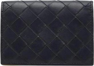 Bottega Veneta Pre-owned Wallets, male, Blue, Size: ONE SIZE Pre-owned Business card case