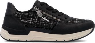 Rieker Womens Destiny 02 Sneaker In Schwarz/schwarz-Weiss/black