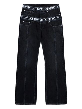 Off-white Skate jeans met logo - Zwart