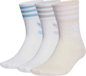 adidas Enjoy Summer Mid Cut Crew Socks 3 Pairs White IB9390