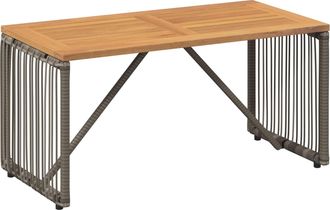 vidaXL Mesa De Exterior Gris Y Marr&oacute;n 80 X 40 X 40 Cm Rat&aacute;n Sint&eacute;tico Vidaxl