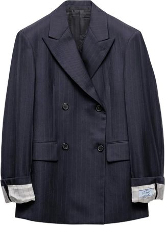 Prada Blazer gessato - Blu