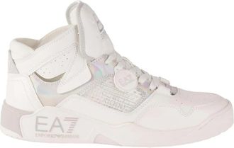 Emporio Armani Sportieve Sneakers - Heren - Sneakers - Wit - 41 1/2 EU - Leer - Schoenen