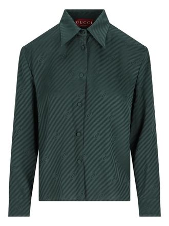 Gucci Interlocking GG jacquard shirt - Groen
