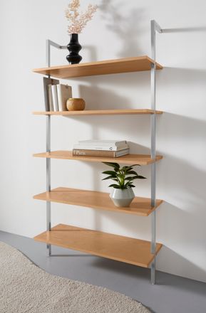 LeGer Home by Lena Gercke Ablageregal »Aninnar« fünf Einlegeböden aus Eschenholzfurnier, Gestell aus Edelstahl