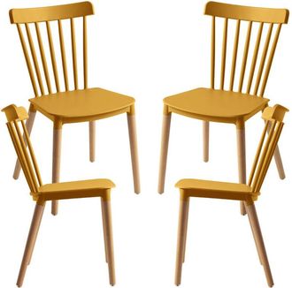 Regalos Miguel Packs Sillas Comedor - Pack 4 Sillas Leka - Mostaza