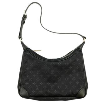Louis Vuitton Pre-owned Little Boulogne Noire Schoudertas - Dames - Pre-owned - Zwart - Maat: ONE Size Satijn