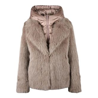 Bomboogie Faux Shearling Jas - Dames - Jassen - Beige - Maat: 2XS Taf