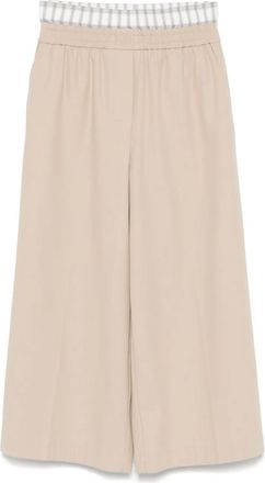 Loewe cropped cotton trousers - Neutrals