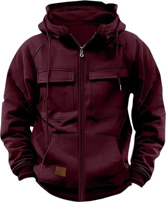 Generic winter workwear Cargo Hoodies Tactical Sweatshirts Full Zip Hoody Fashion Long Sleeve Workout Pocket Work Jackets Military Outdoor Hiking Fishing Hunt