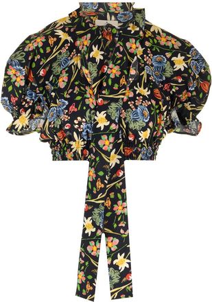Vivienne Westwood Folk Flower Top Bianco-Donna
