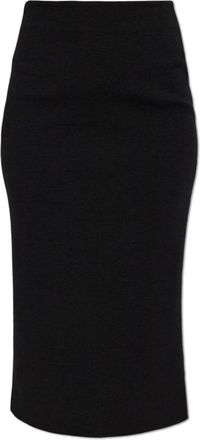 Max Mara Lesena Wol Sjaal - Dames - Kokerrokken - Zwart - XS - Wol - Rokken