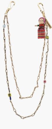Dsquared2 Metal GUATEMALA DOLLS Pants Chain with Charm size Unica