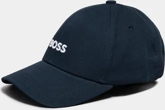 HUGO BOSS Mens BOSS Orange Zed Mens Cotton-Twill Six-Panel Cap with Embroidered Logo NOS - Dark Blue 404 - Navy - Size: ONE size