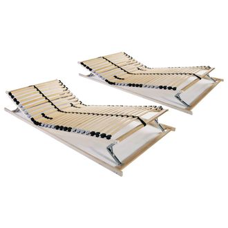 vidaXL Somieres De L&aacute;minas Con 28 Listones 7 Zonas 2 Uds 80x200 Cm Vidaxl