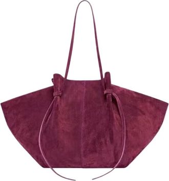 Generic Compatible For Women Shoulder Bag Suede Frosted Top Layer Carrying Large Capacity(Burgundy)
