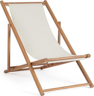 Outdoor Living Tumbona acacia cuerda blanca