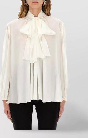 Dolce & Gabbana long sleeve top with bow and pleats