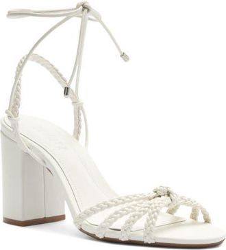 Schutz Adele Ankle Strap Sandal in White at Nordstrom, Size 5.5