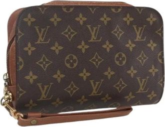 Louis Vuitton Pre-owned Clutches, female, Brown, Size: ONE SIZE Pre-owned Vintage Canvas Clutch