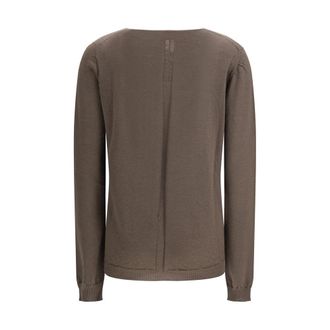Rick Owens Womens Gray Wool Oves Aries Sweatshirt Clothing