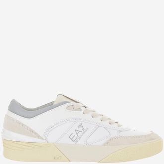 Emporio Armani Ea7 Otg Pride Luxe leren sneakers met su&egrave;de accenten