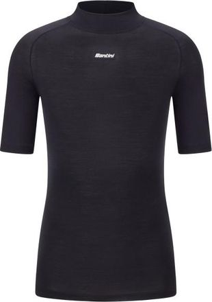 Santini Lana Short-Sleeve Baselayer Velounterhemd - Unisex | schwarz