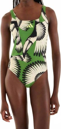 Farm Rio Scoop Neck One Piece Swimsuit In Toucan Wings Crew