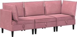 vidaXL Juego De Muebles De Sal&oacute;n 3 Uds. Rosa Terciopelo Vidaxl