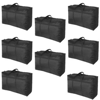 OEM 8 Bolsas Grandes De Almacenamiento De Ropa De 150 Litros, Bolsas De Tela Oxford 600d, Bolsas Negras Para Mudanzas, Ideales Para Edredones Y Mantas