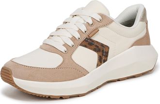 Dr. Scholls Womens Hannah Retro Lace Up Fashion Sneaker, Tofu/Leopard Microfiber, 5.5 UK