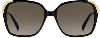 Kate Spade New York kenley 59mm gradient square sunglasses in Gold Black/brown Sf at Nordstrom