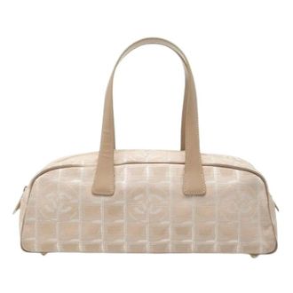 Chanel Pre-owned Handbags, female, Beige, Size: ONE SIZE Pre-owned Nylon Handbag