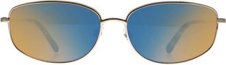 Marc Jacobs Oval Womens Gold Yellow Blue Mirror 772/S Metal - One Size