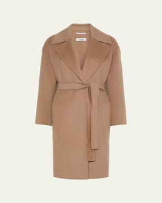 Max Mara Velo Wool Long Wrap Coat
