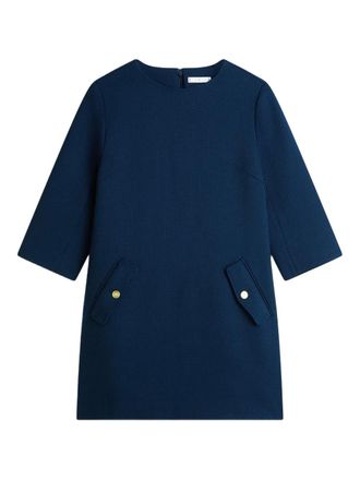 Tommy Hilfiger pocked mini dress - women - Wool/Polyester - 38 - Blue
