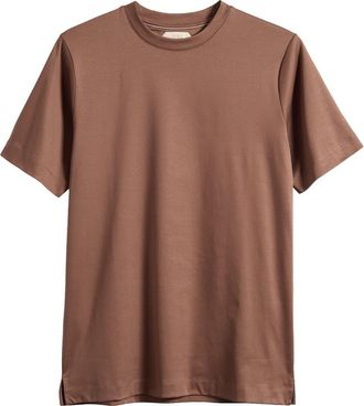 Aurélien AUR1 Solid Cotton T-Shirt in Chocolate at Nordstrom, Size Xx-Large