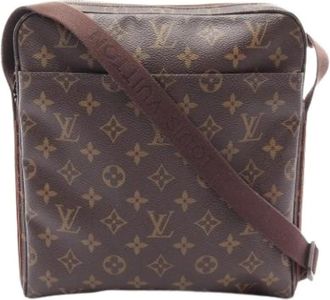 Louis Vuitton Pre-owned Monogram Crossbody Bag - Heren - Vintage Schoudertas - Bruin - ONE Size - Leer - Vintage