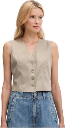 Guess Celestine Vest - Dames - Gillet - Groen - M - Polyester - Kostuums