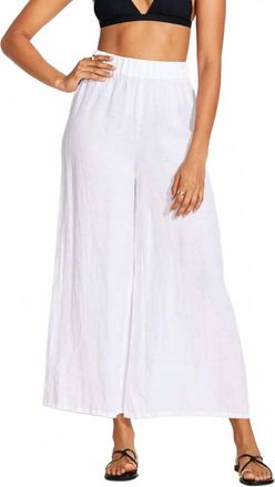 Vitamin A Tallows Wide Leg Pant In White Ecolinen