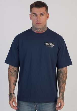 Siksilk Mens Navy Graphic T-Shirt XXL