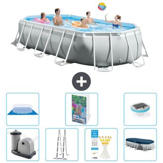 Intex Piscina Prism Frame Oval - 503x274x122 Cm - 8-piezas S596