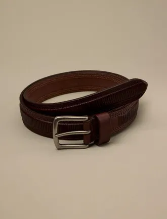 Lucky Brand Leather Stitched Belt
